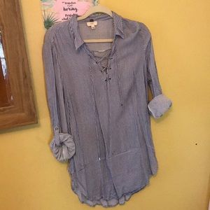 5 for $20🔥 Cupio pin stripe tunic